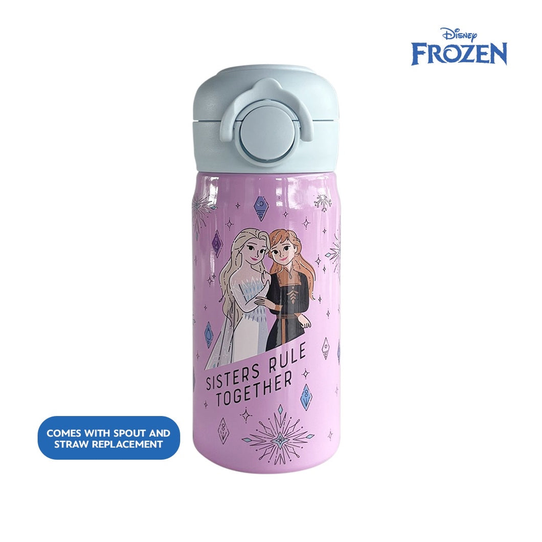 Totsafe Disney Kids Double Wall Stainless Steel Insulated Sippy Bottle 354mL (with extra sippy & straw replacement)