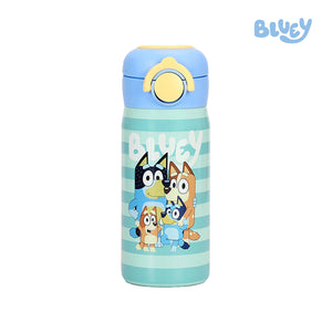 Totsafe Bluey Kids Stainless Steel Insulated Sippy Bottle 354mL (with extra sippy & straw replacement) - 2 Designs