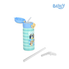 Load image into Gallery viewer, Totsafe Bluey Kids Stainless Steel Insulated Sippy Bottle 354mL (with extra sippy &amp; straw replacement) - 2 Designs

