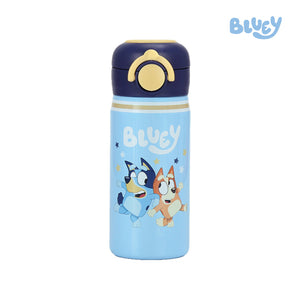 Totsafe Bluey Kids Stainless Steel Insulated Sippy Bottle 354mL (with extra sippy & straw replacement) - 2 Designs