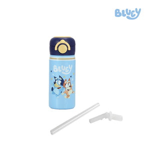Totsafe Bluey Kids Stainless Steel Insulated Sippy Bottle 354mL (with extra sippy & straw replacement) - 2 Designs