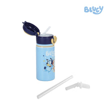Load image into Gallery viewer, Totsafe Bluey Kids Stainless Steel Insulated Sippy Bottle 354mL (with extra sippy &amp; straw replacement) - 2 Designs
