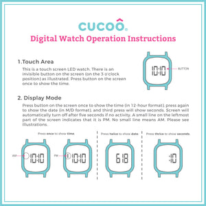 Cucoô Digital LED Kids Watches