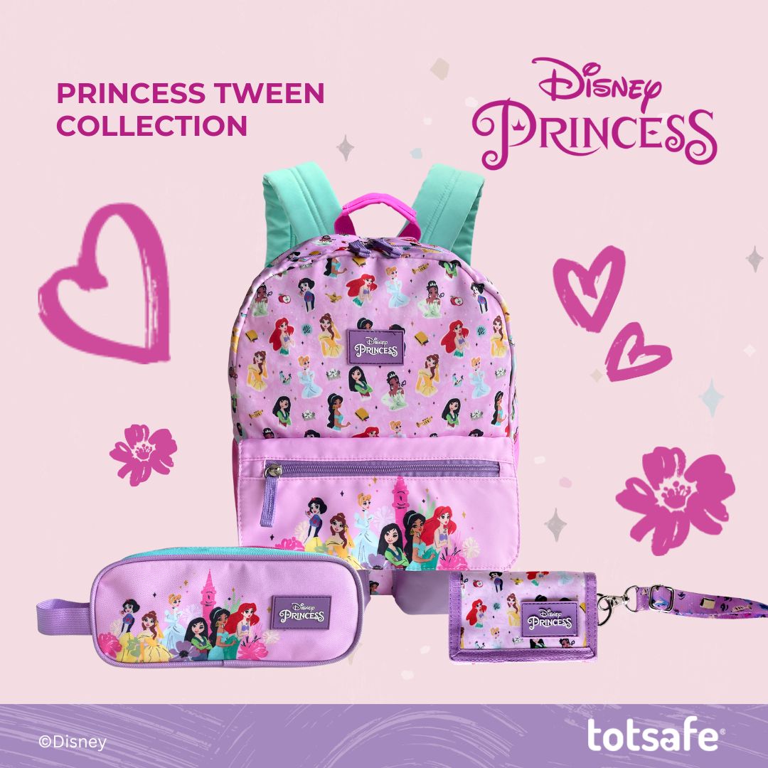 Totsafe Disney Princess Tween Collection Backpack Pouch Lanyard Wallet