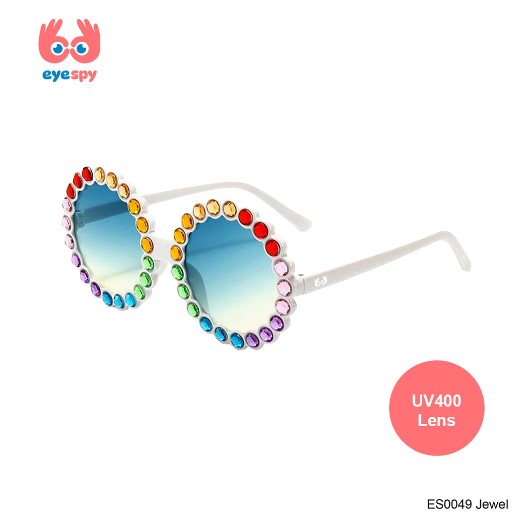 EyeSpy Jewel Sunglasses for Kids – Glossy UV Shades in Gemstone Colors