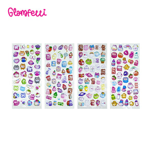Glamfetti Kawaii 3D Embossed Stickers (1 Sticker Sheet)