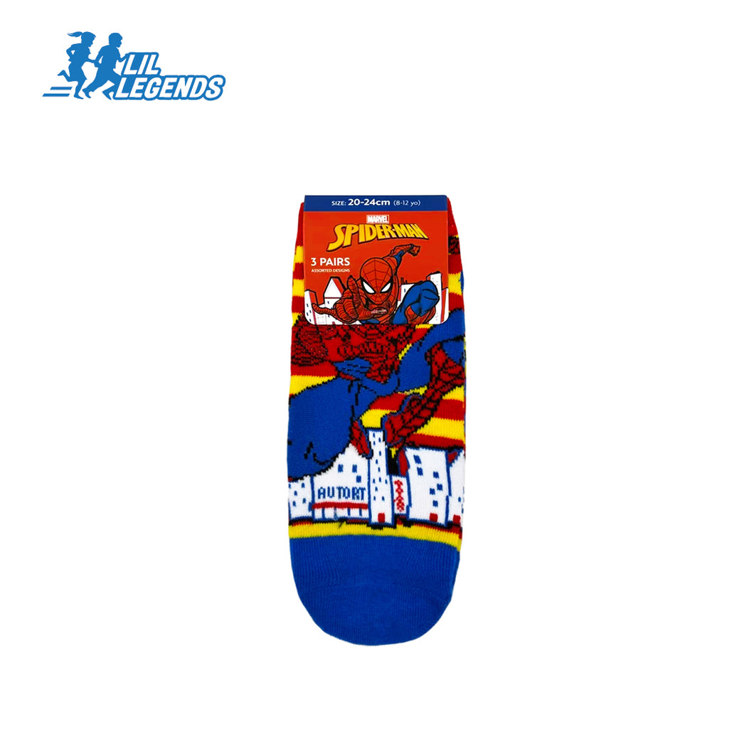 Lil Legends Disney & Marvel Sneaker Socks (3-Pair Pack)