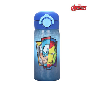 Totsafe Disney Marvel Kids Stainless Steel Insulated Sippy Bottle 350mL (with extra sippy & straw replacement)