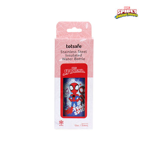 Totsafe Disney Marvel Kids Stainless Steel Insulated Sippy Bottle 350mL (with extra sippy & straw replacement)