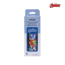 Load image into Gallery viewer, Totsafe Disney Marvel Kids Stainless Steel Insulated Sippy Bottle 350mL (with extra sippy &amp; straw replacement)
