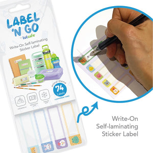 Totsafe Label N Go Write-On Self-Laminating Stickers - Animal Theme