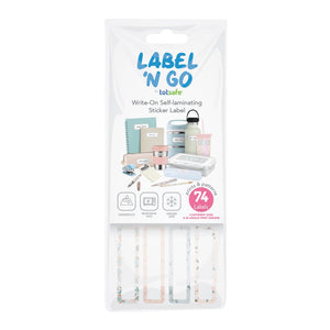 Totsafe Label N Go Write-On Self-Laminating Stickers (Pack of 74)