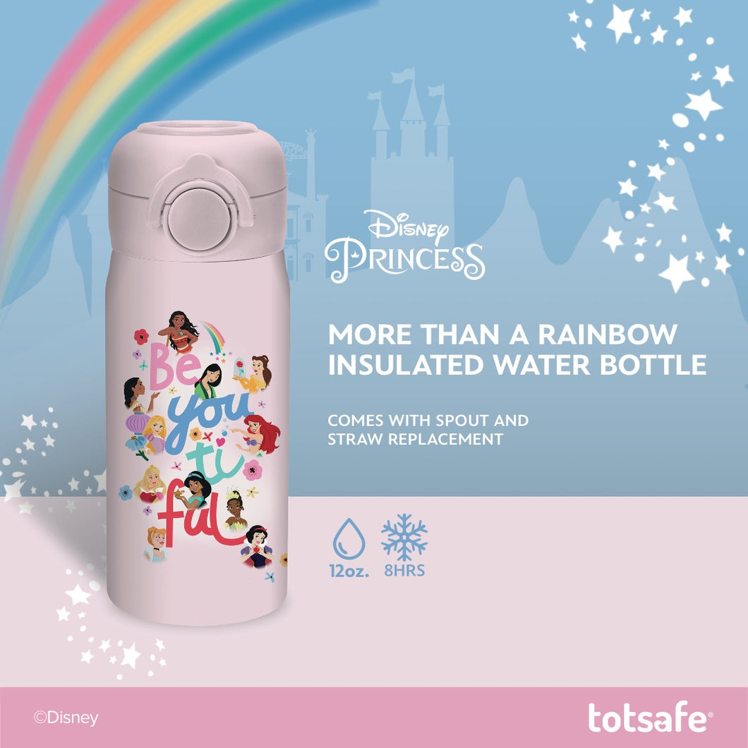 Totsafe Disney Kids Double Wall Stainless Steel Insulated Sippy Bottle 350mL (with extra sippy & straw replacement)