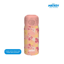 Load image into Gallery viewer, Totsafe Disney Kids Double Wall Stainless Steel Insulated Sippy Bottle 350mL (with extra sippy &amp; straw replacement)
