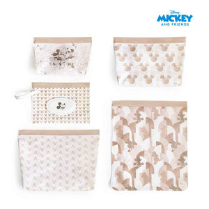 Zippies Lab Mickey Blogger Series 5-pc Bag Organizer Set (with NEW wipes pouch)