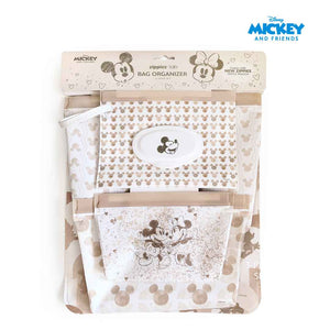 Zippies Lab Mickey Blogger Series 5-pc Bag Organizer Set (with NEW wipes pouch)