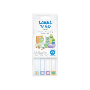 Totsafe Label N Go Write-On Self-Laminating Stickers (Pack of 74)