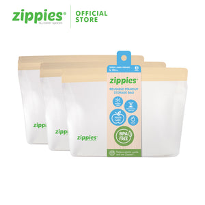 Zippies Reusable Standup Storage Bags - Linen Dreams Series