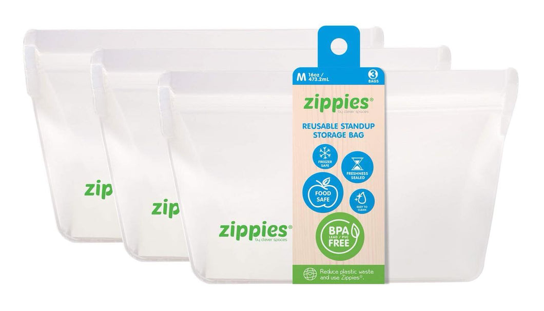 Zippies Reusable Standup Storage Bags - Medium