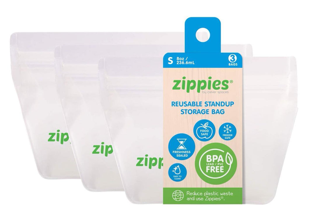 Zippies Reusable Standup Storage Bags - Small