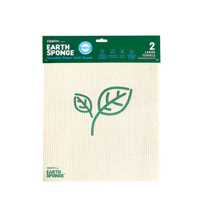 Zippies Earth Sponge Reusable Paper Cloth Towels (Available in Regular and Large Sizes)