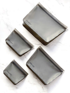Zippies Steel Grey Reusable Standup Storage Bags