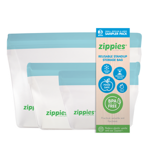 Zippies Color BLUE Sampler Pack - 1 Small, 1 Medium, 1 Large