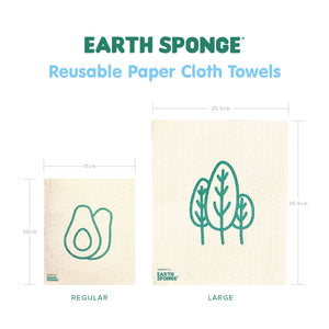 Zippies Earth Sponge Reusable Paper Cloth Towels (Available in Regular and Large Sizes)