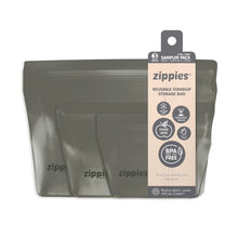 Load image into Gallery viewer, Zippies Steel Grey Reusable Standup Storage Bags
