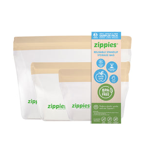 Zippies Reusable Standup Storage Bags - Linen Dreams Series